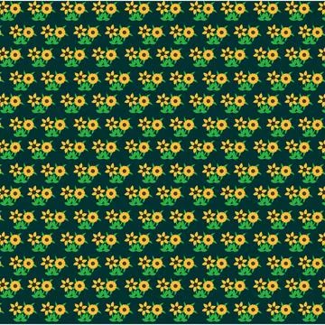 Seamless pattern with sunflowers Stock Illustration
