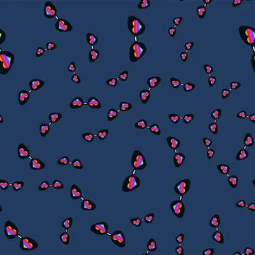 Seamless pattern of sunglasses. Stock Illustration