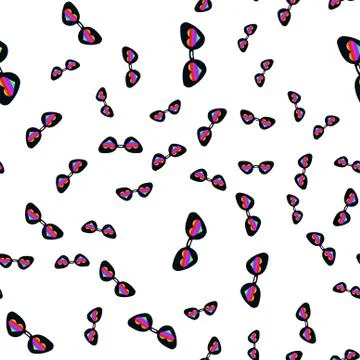 Seamless pattern of sunglasses. Stock Illustration