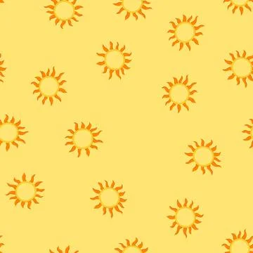 Seamless pattern sunlight sun cartoon vector Stock Illustration
