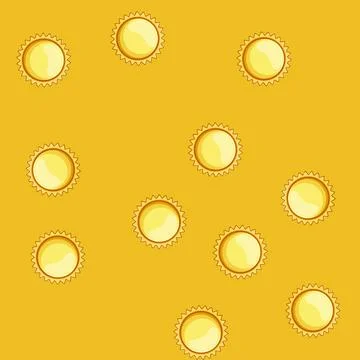 Seamless pattern sunny sun cartoon vector Stock Illustration