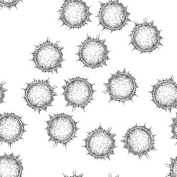 Seamless pattern sunset sun sketch hand drawn Ilustração Stock