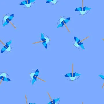 Seamless pattern sunshade beach umbrella cartoon vector 스톡 일러스트