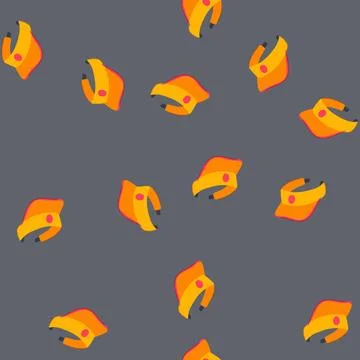 Seamless pattern sunshade visor cap cartoon vector イラスト素材