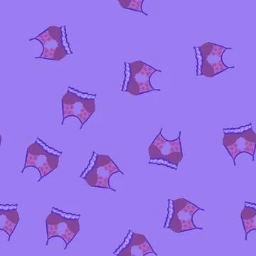 Seamless pattern support bra lace cartoon vector Stock Illustration
