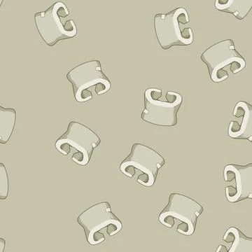 Seamless pattern support cervical neck collar cartoon vector 库存插图