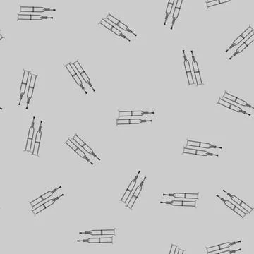 Seamless pattern support crutch medical cartoon vector Stock Illustration