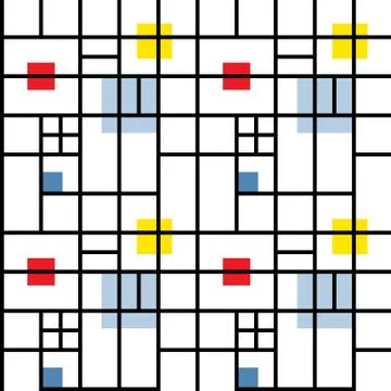 Seamless Pattern Suprematism Style Stock-Illustration