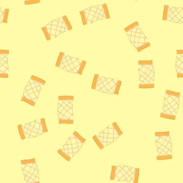 Seamless pattern surf beach towel cartoon vector 库存插图