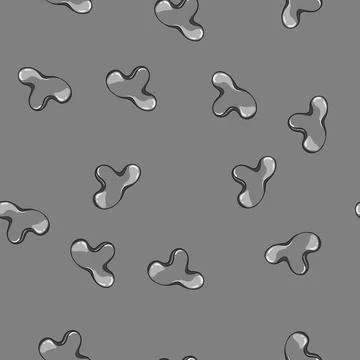 Seamless pattern surface metal liquid shapes cartoon vector 库存插图
