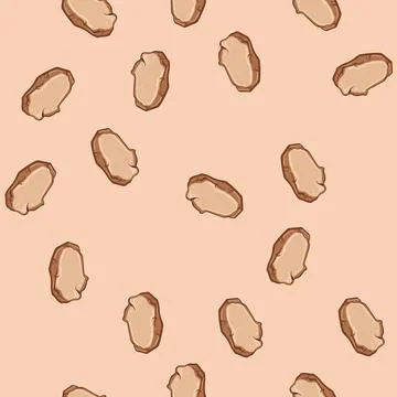 Seamless pattern surface pebble stone cartoon vector Illustrazione stock