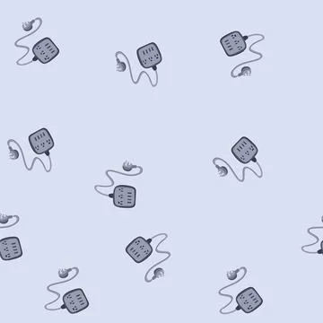 Seamless pattern surge power strip smart cartoon vector イラスト素材