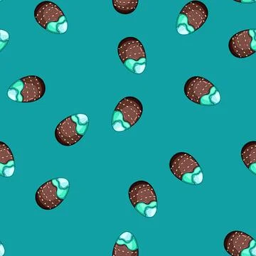 Seamless pattern surprise chocolate egg cartoon vector 스톡 일러스트
