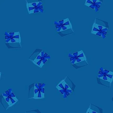 Seamless pattern surprise gift box cartoon vector 스톡 일러스트