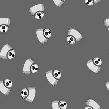Seamless pattern surveillance ip camera cartoon vector Stock Illustration