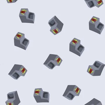 Seamless pattern sustainability battery recycling box cartoon vector 스톡 일러스트