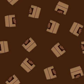 Seamless pattern sustainability compost bin cartoon vector Stock Illustration