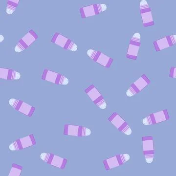 Seamless pattern sustainable deodorant eco friendly cartoon vector Stock Illustration