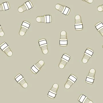 Seamless pattern sustainable deodorant eco friendly cartoon vector Stock Illustration