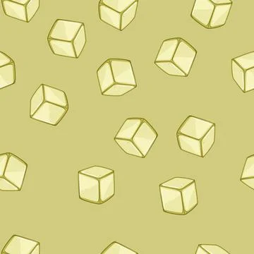 Seamless pattern sustainable ice cubes reusable cartoon vector Illustrazione stock