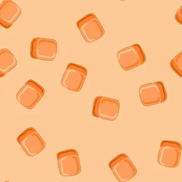 Seamless pattern sustainable ice cubes reusable cartoon vector Illustrazione stock