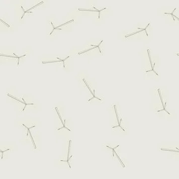 Seamless pattern sustainable wind turbine cartoon vector Illustrazione stock