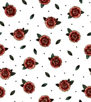 Seamless pattern with swallows Stock Illustration