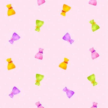 Seamless pattern sweet candy colorful wrapper flat Stock Illustration