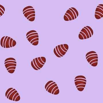 Seamless pattern sweet chocolate egg cartoon vector Stock Illustration