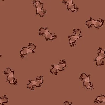Seamless pattern sweet chocolate splash cartoon vector Illustrazione stock