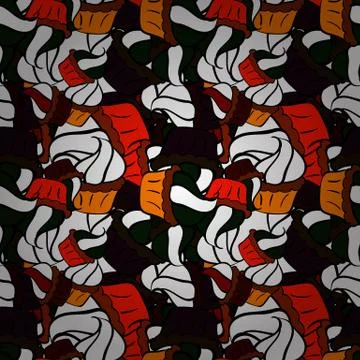 Seamless pattern with sweet desserts. Vector illustration. Wrapping paper. Endle 스톡 일러스트