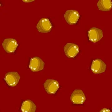 Seamless pattern sweet jam fruit food cartoon vector Stock Illustration