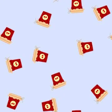 Seamless pattern sweet jam jar cartoon vector Stock Illustration