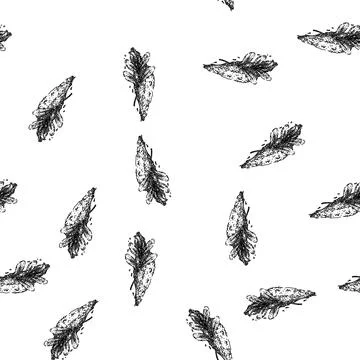 Seamless pattern sweet marjoram sketch hand drawn Stock Illustration