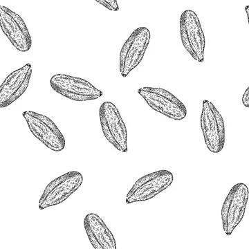 Seamless pattern sweet potato purple sketch hand drawn Stock Illustration