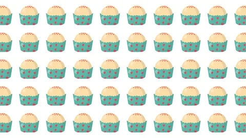 Seamless pattern of sweet white chocolate truffles for Valentine's Day Stock Footage 345539661