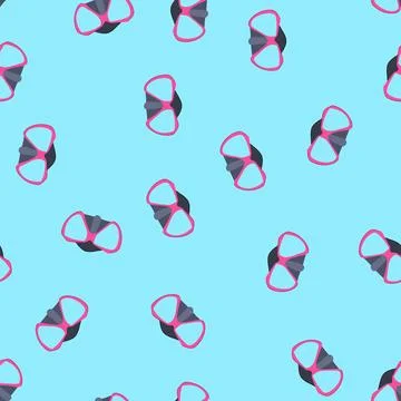 Seamless pattern swim diving mask cartoon vector Illustrazione stock