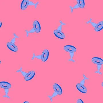 Seamless pattern swim inflatable ring cartoon vector 스톡 일러스트