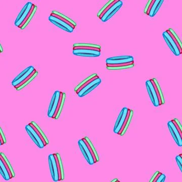 Seamless pattern swim inflatable swimming pool cartoon vector イラスト素材