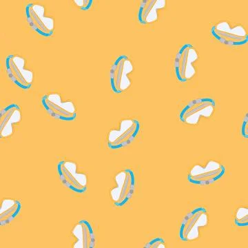 Seamless pattern swim pool goggles cartoon vector Stock Illustration