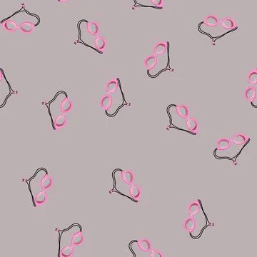 Seamless pattern swimmer pool goggles cartoon vector 스톡 일러스트