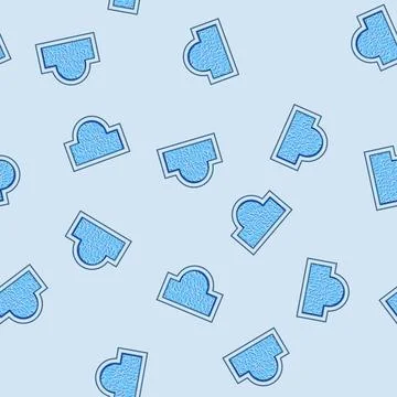 Seamless pattern swimming top view pool cartoon vector Stock Illustration