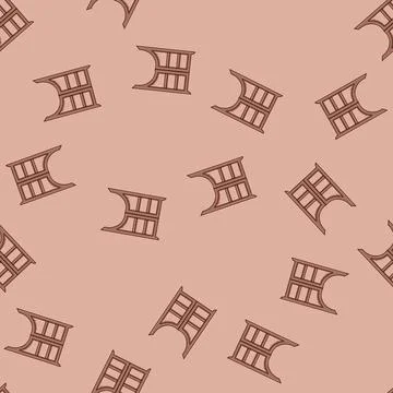 Seamless pattern swinging saloon doors cartoon vector Illustrazione stock