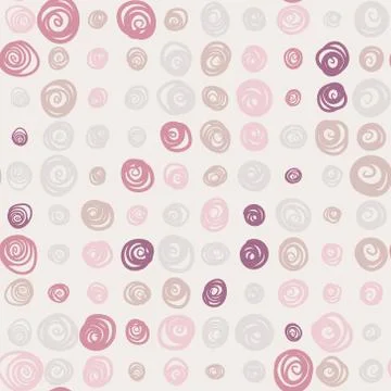 Seamless pattern with swirls on bright background Stock Illustration