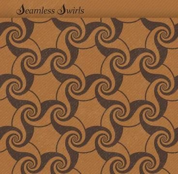 Seamless pattern with swirls, grunge background Stock Illustration