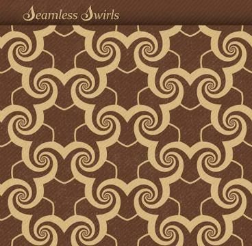 Seamless pattern with swirls, grunge background Ilustración de archivo