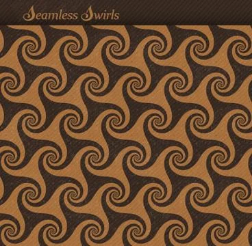 Seamless pattern with swirls, grunge background Stock Illustration
