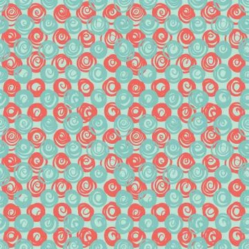 Seamless pattern with swirls on light background Stock Illustration