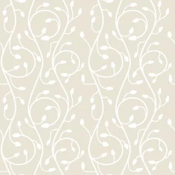 Seamless pattern of swirls on a light beige background Stock Illustration