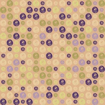 Seamless pattern with swirls on pastel background Stock Illustration